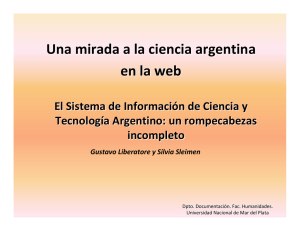Una mirada a la ciencia argentina en la web ó