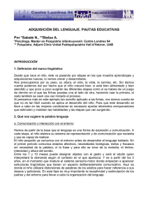 [PDF] Adquisición del lenguaje. Pautas educativas