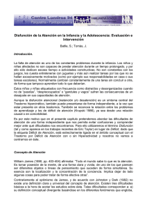 [PDF]Disfunción de la Atención en la Infancia y la Adolescencia: Evaluación e Intervención