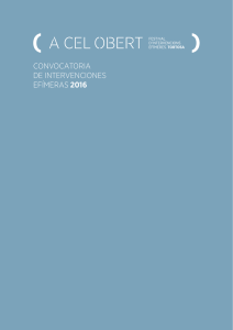 CONVOCATORIA DE INTERVENCIONES EFÍMERAS 2016