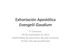 Marzo - Generalidades Evangelii Gaudium