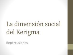Marzo - Dimensión Social del Kerigma
