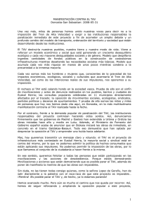 Intervención de Mila Elorza y Jone Etxeberria íntegramente en castellano