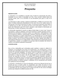 Proyecto Julio cesar pineda Méndez Grupo: 211- informática