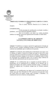 ORDENANZA NUMERO CUATROCIENTOS CUARENTA Y CINCO (445/97)