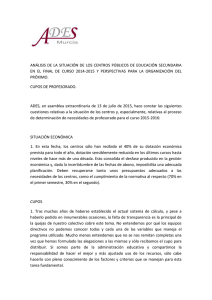 ANÁLISIS DE LA SITUACIÓN DE LOS CENTROS PÚBLICOS DE EDUCACIÓN SECUNDARIA EN EL FINAL DE CURSO 2014.doc