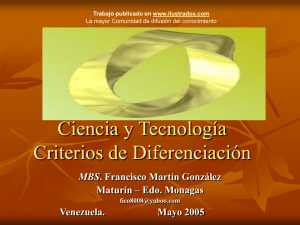 Ciencia y Tecnologia Criterios de Diferenciacion (ppt)