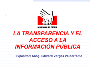 La transparencia y el acceso a la informacion publica (ppt)