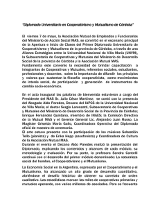 “Diplomado Universitario en Cooperativismo y Mutualismo de Córdoba”