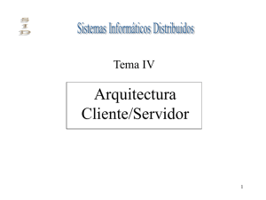 Arquitectura Cliente/Servidor Tema IV 1