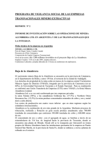 PROGRAMA DE VIGILANCIA SOCIAL DE LAS EMPRESAS TRANSNACIONALES MINERO EXTRACTIVAS