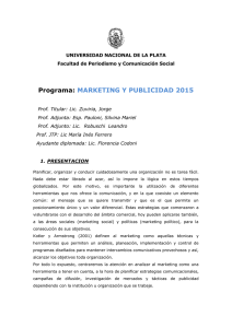 Marketing y Publicidad 2015