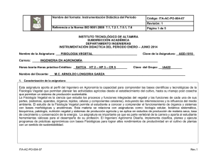 ITA-AC-PO-004-07 INSTRUM DIDACTICA CP FISIOLOGIA VEGETAL UNIDAD 1 ENE-JUN 2014