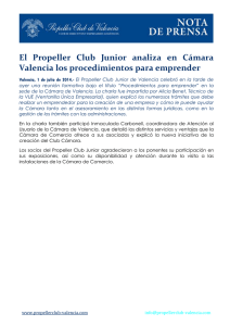 El  Propeller  Club  Junior  analiza ... Valencia los procedimientos para emprender