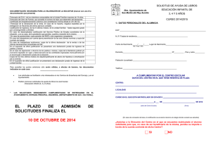 Modelo de solicitud de ayudas libros para curso 2014-2015.