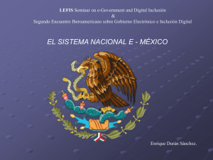 El sistema Nacional E-Mexico como estrategia para la inserción en la Sociedad de la Información y del Conocimiento