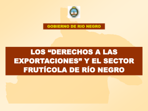 Los "Derechos a las exportaciones" y el sector frutícola de Río Negro.