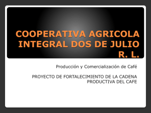 Fortalecimiento De La Cadena Productiva Del Cafe, Cooperativa Agrícola Integral dos de Julio R.L.