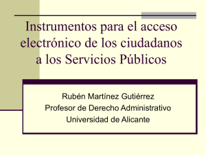 Instrumentos para el acceso electrónico de los ciudadanos a los servicios públicos