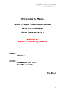 Universidad de Morón Medios de Comunicación II AÑO 2006