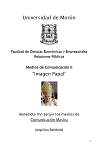 Universidad de Morón “Imagen Papal”  Medios de Comunicación II