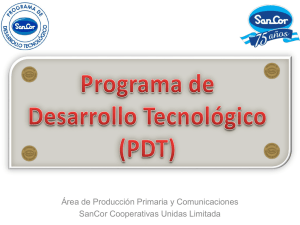 Programa de Desarrollo Tecnológico – PDT de SanCor
