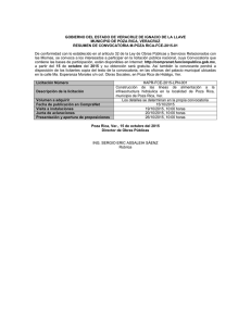 Licitación Número. HAPR-FCE-2015-LPN-001