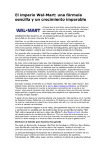 El imperio Wal-Mart: una fórmula sencilla y un crecimiento imparable