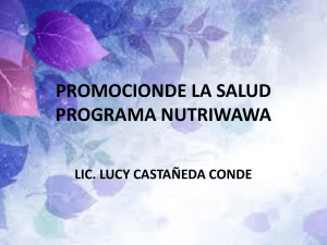 PROMOCIONDE LA SALUD PROGRAMA NUTRIWAWA LIC. LUCY CASTAÑEDA CONDE