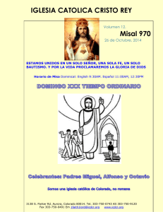 IGLESIA CATOLICA CRISTO REY Misal 970  Volumen 12.