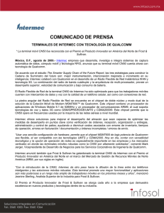 COMUNICADO DE PRENSA TERMINALES DE INTERMEC CON TECNOLOGÍA DE QUALCOMM