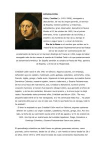INTRODUCCIÓN Colón, Cristóbal (c. 1451-1506), navegante y
