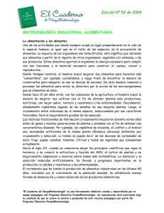 Edición Nº 52 de 2004  BIOTECNOLOGÍA INDUSTRIAL ALIMENTARIA