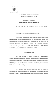CORTE SUPREMA DE JUSTICIA SALA DE CASACIÓN CIVIL  MARGARITA CABELLO BLANCO