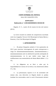 CORTE SUPREMA DE JUSTICIA AC976-2014 Radicación n° 1100102030002014-00183-00