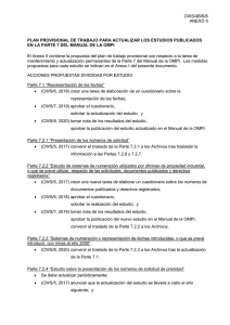 CWS/4BIS/6 ANEXO II  PLAN PROVISIONAL DE TRABAJO PARA ACTUALIZAR LOS ESTUDIOS PUBLICADOS
