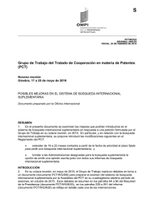 S Grupo de Trabajo del Tratado de Cooperación en materia de... (PCT) Novena reunión