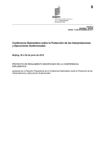 S Conferencia Diplomática sobre la Protección de las Interpretaciones y Ejecuciones Audiovisuales