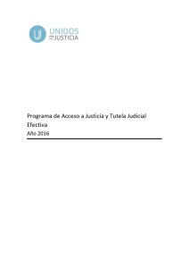Programa de Acceso a Justicia y Tutela Judicial Efectiva Año 2016