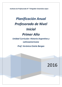 2016 Planificación Anual Profesorado de Nivel Inicial