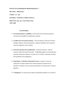 INSTITUTO SUPERIOR DE PROFESORADO N 7 SECCION :  BIOLOGIA