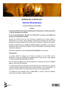 Edición Bicentenario MUSEOS EN LA NOCHE 2011