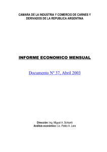 Documento Nº 37, Abril 2003 INFORME ECONOMICO MENSUAL