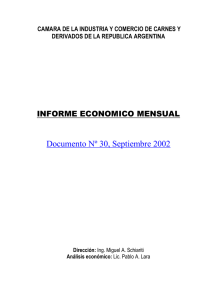 Documento Nº 30, Septiembre 2002  INFORME ECONOMICO MENSUAL