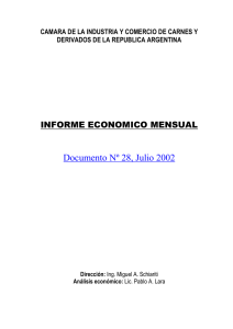 Documento Nº 28, Julio 2002  INFORME ECONOMICO MENSUAL