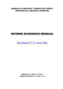Documento Nº 27, Junio 2002  INFORME ECONOMICO MENSUAL