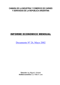 Documento Nº 26, Mayo 2002  INFORME ECONOMICO MENSUAL