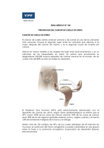 T.M. NÂ° 104 - PrevenciÃ³n de cÃ¡ncer de cuello uterino
