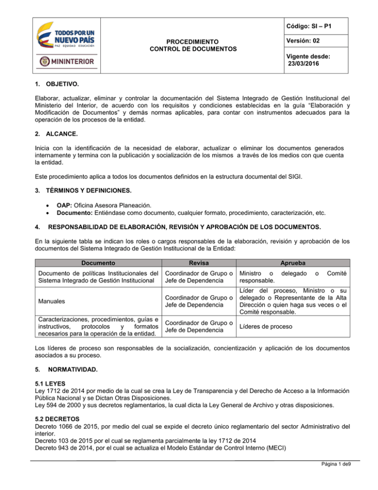 Elaborar actualizar eliminar y controlar P1 Código SI