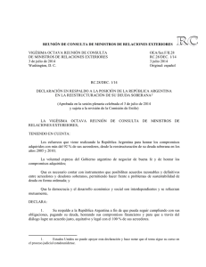 REUNIÓN DE CONSULTA DE MINISTROS DE RELACIONES EXTERIORES  OEA/Ser.F/II.28